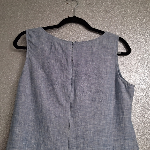 NWOT Saint Tropez West 100% Linen Chambray Twisted Front Dress    Size 10 - Picture 12 of 13